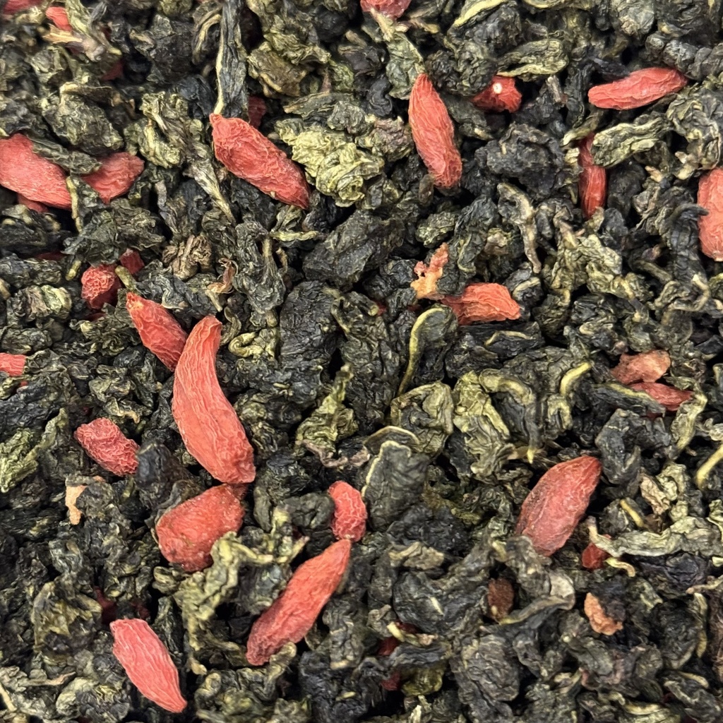 Ceai oolong cu fructe de padure goji